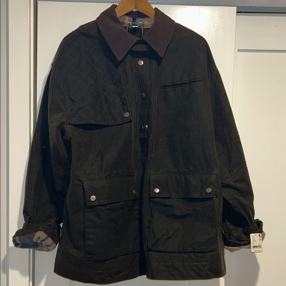 We the Free headliner wax fabric Pull over utility jacket
